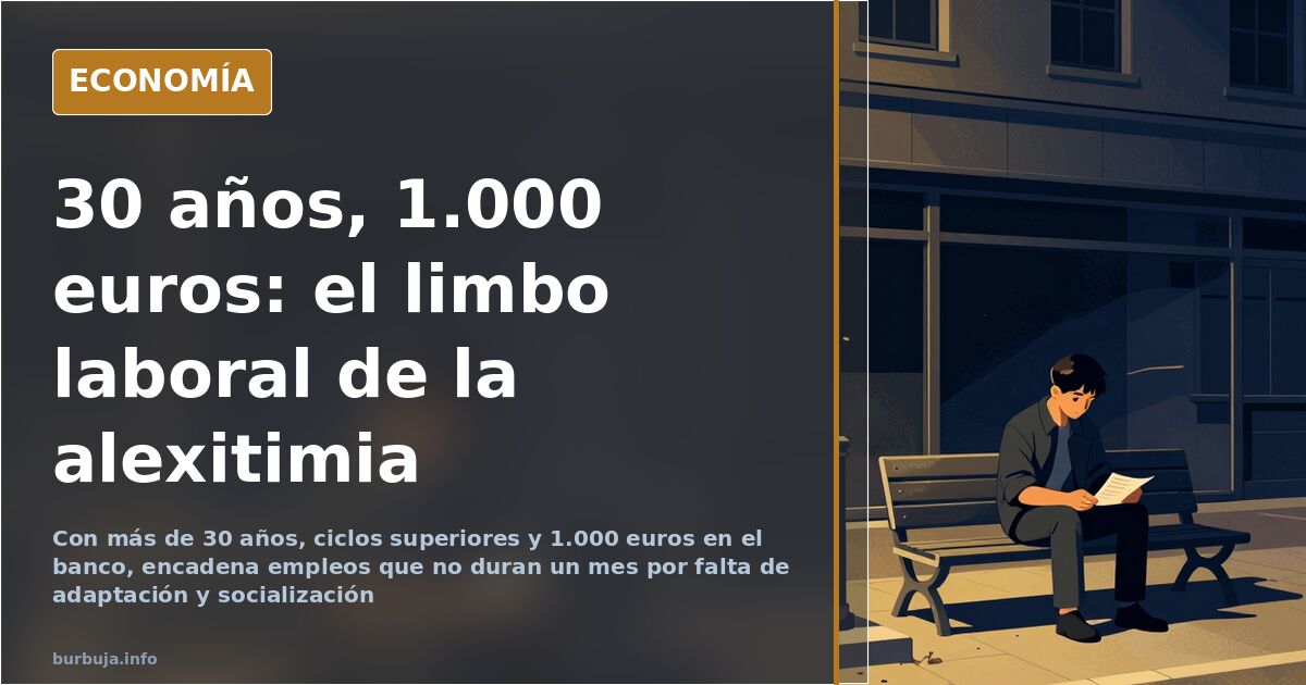 30 años, sin años cotizados y con 1.000 euros en el banco