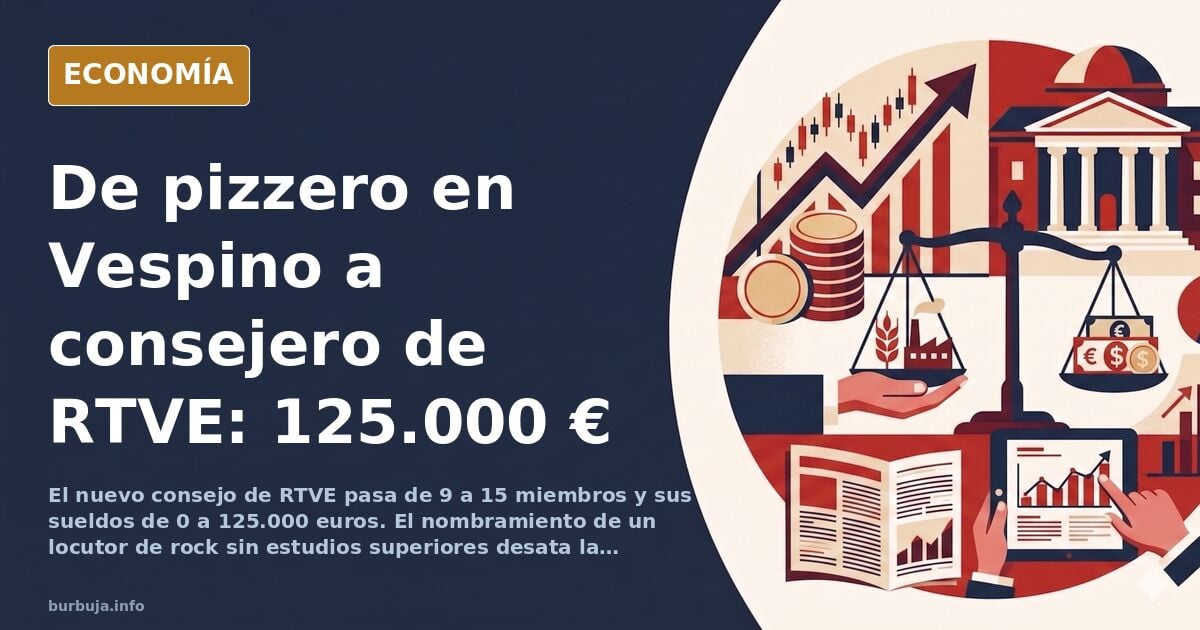 Ilustración editorial de un sillón vacío en una sala de consejo con quince asientos y una nómina sobre la mesa