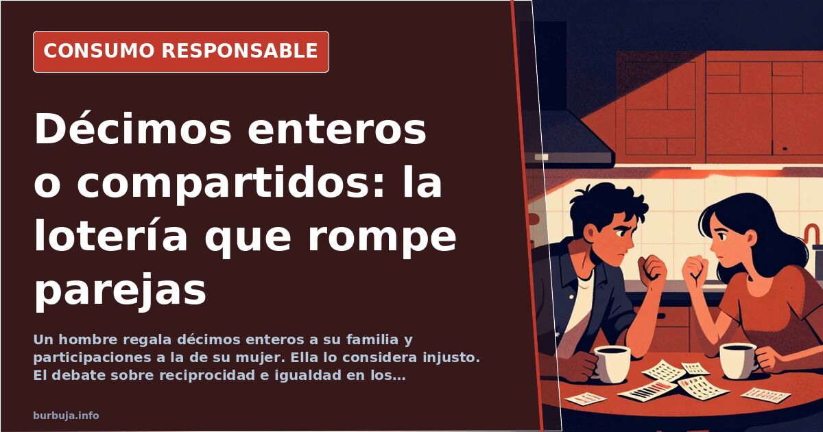 Spain's Christmas Lottery: Whole Tickets vs. Shares Spark Couple Conflict