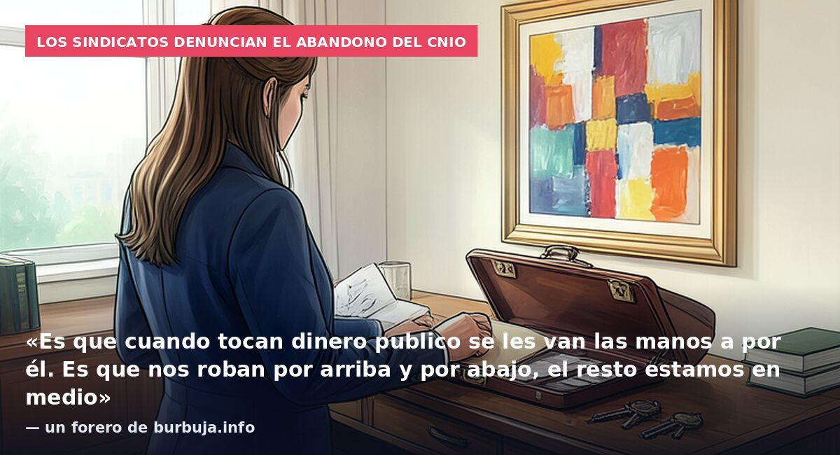 Los sindicatos denuncian el abandono del CNIO: «Es que cuando tocan dinero publico se les van las manos a por él. Es que nos roban por arriba y por abajo, el resto estamos en medio» — un forero de burbuja.info
