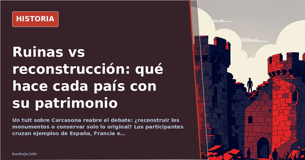 Murallas y torres de la ciudadela de Carcasona, ejemplo de reconstrucción patrimonial en Francia