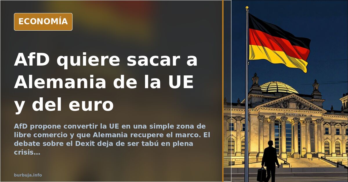 AfD propone que Alemania salga de la UE y del euro