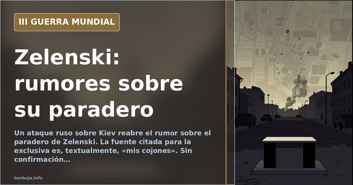 Rumores sobre el paradero de Zelenski tras el ataque ruso a Kiev