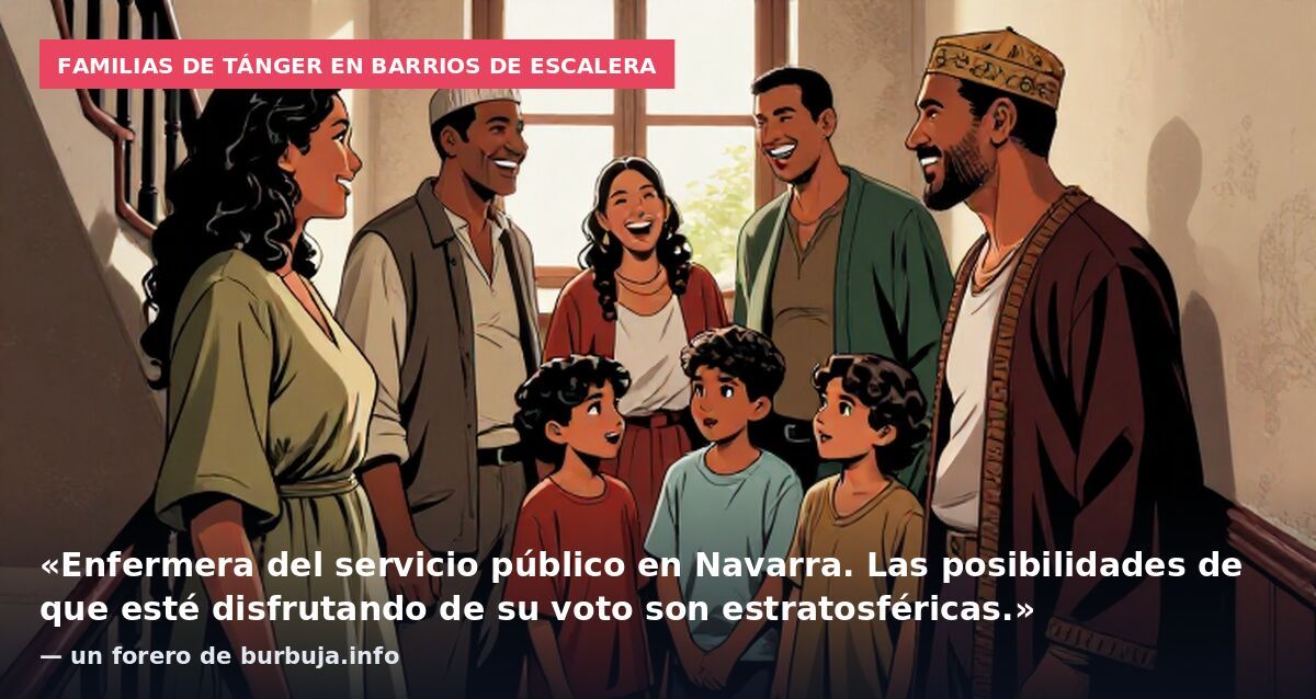 Familias de Tánger en barrios de escalera: «Enfermera del servicio público en Navarra. Las posibilidades de que esté disfrutando de su voto son estratosféricas.» — un forero de burbuja.info