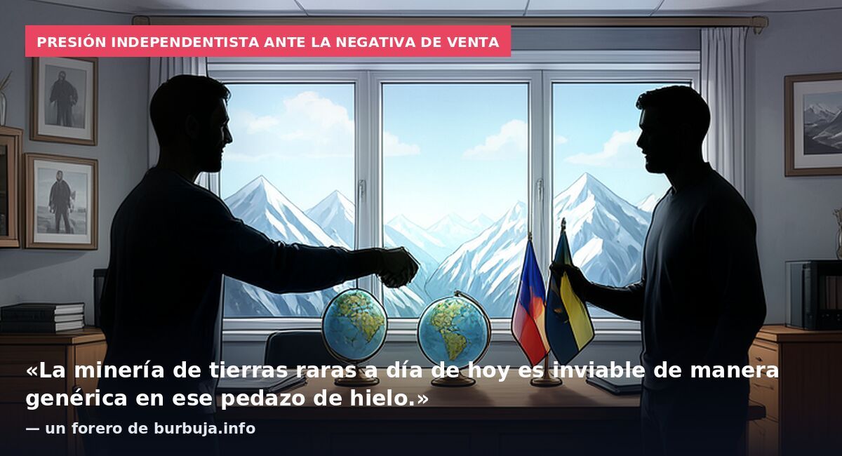 Presión independentista ante la negativa de venta: «La minería de tierras raras a día de hoy es inviable de manera genérica en ese pedazo de hielo.» — un forero de burbuja.info