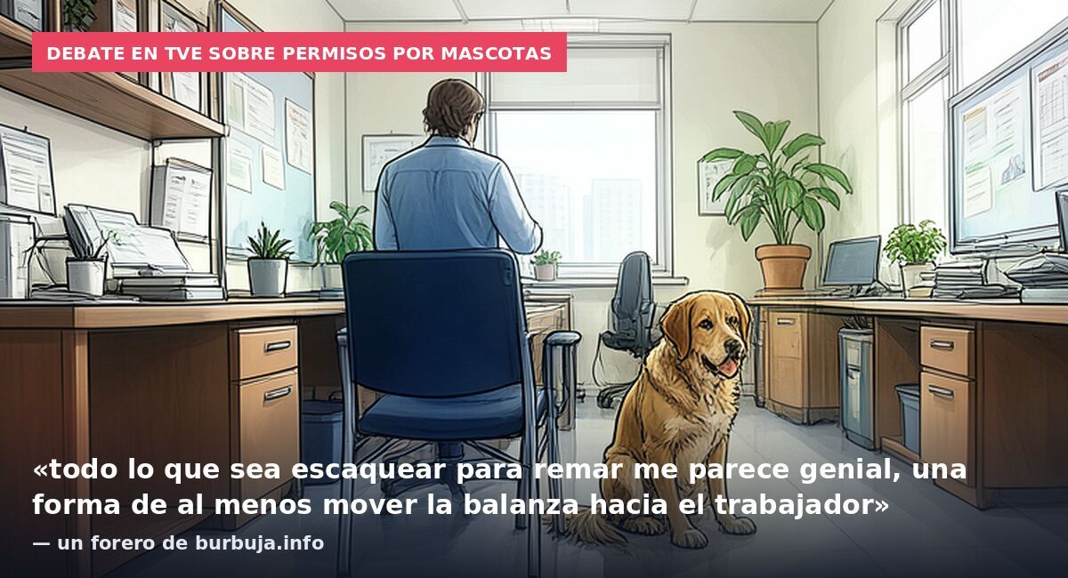 Debate en TVE sobre permisos por mascotas: «todo lo que sea escaquear para remar me parece genial, una forma de al menos mover la balanza hacia el trabajador» — un forero de burbuja.info