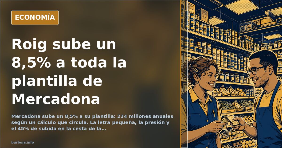 Mercadona sube un 8,5% el sueldo a su plantilla