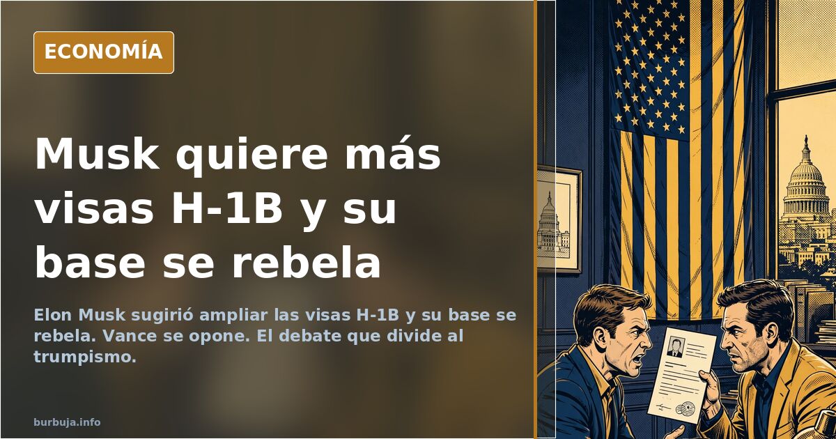 Elon Musk y las visas H-1B: el debate que enfrenta a su base