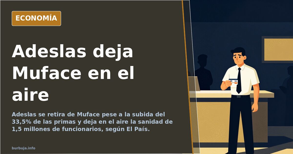 Ilustración editorial de un edificio administrativo con una cruz sanitaria dorada sobre fondo azul marino