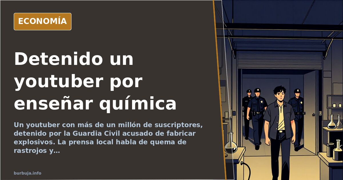 Detenido un youtuber de divulgación científica acusado de fabricar explosivos