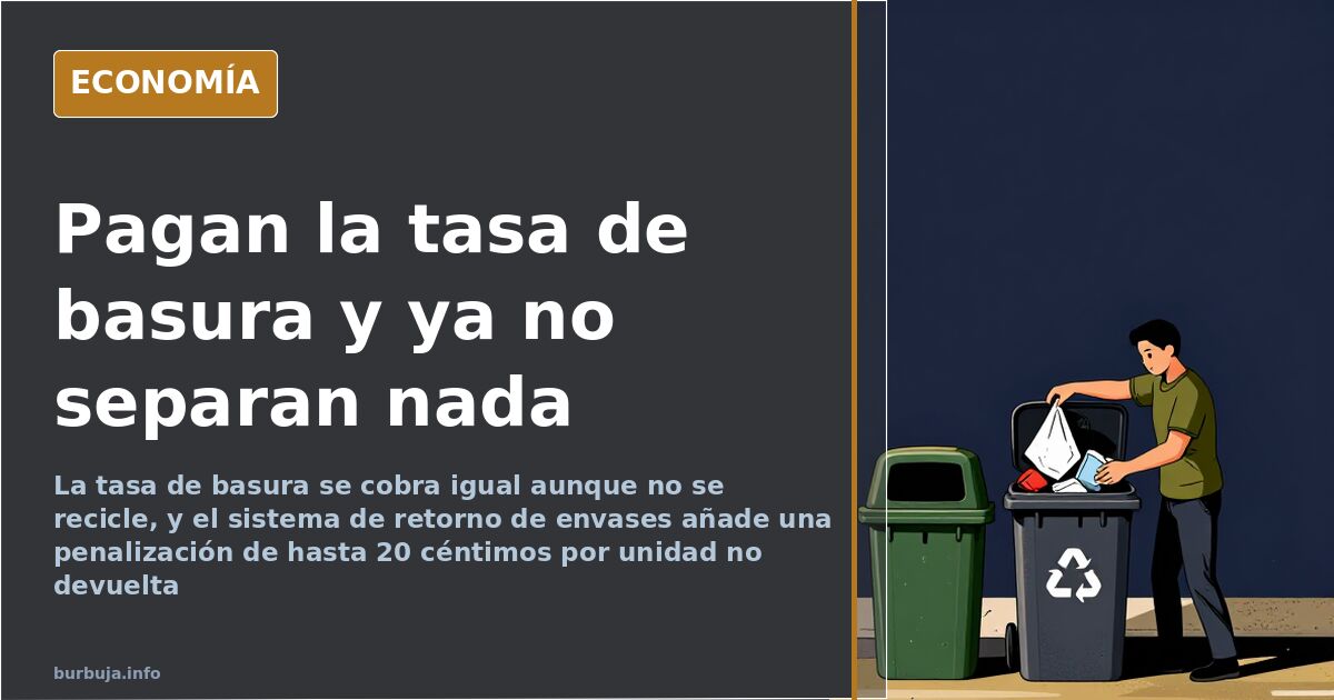 El reciclaje se cobra igual: la tasa de basura que nadie pidió