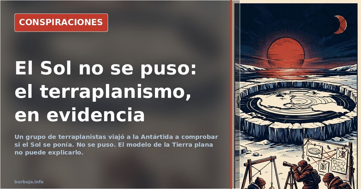 Sol de medianoche sobre el horizonte antártico durante el verano austral, con luz permanente sobre el hielo