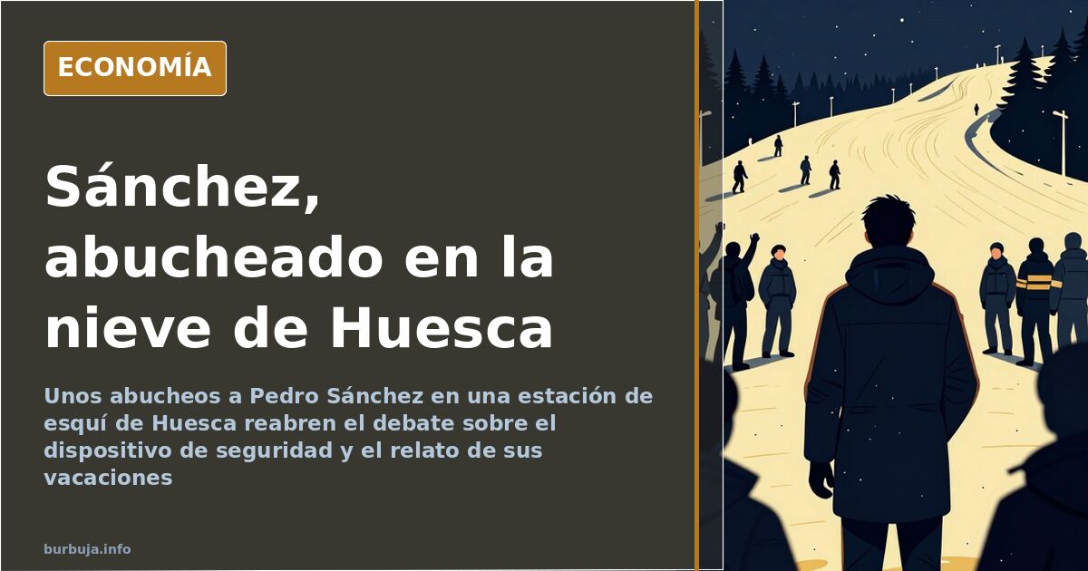 Pistas nevadas y remontes de una estación de esquí de Huesca, escenario de los abucheos a Pedro Sánchez