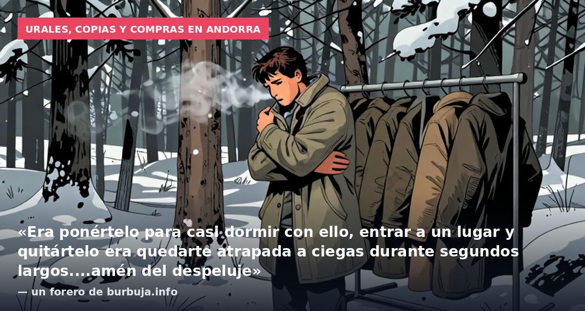 Urales, copias y compras en Andorra: «Era ponértelo para casi dormir con ello, entrar a un lugar y quitártelo era quedarte atrapada a ciegas durante segundos largos....amén del despeluje» — un forero de burbuja.info