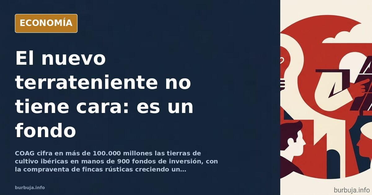 COAG denuncia que 900 fondos gestionan 100.000 millones en tierras