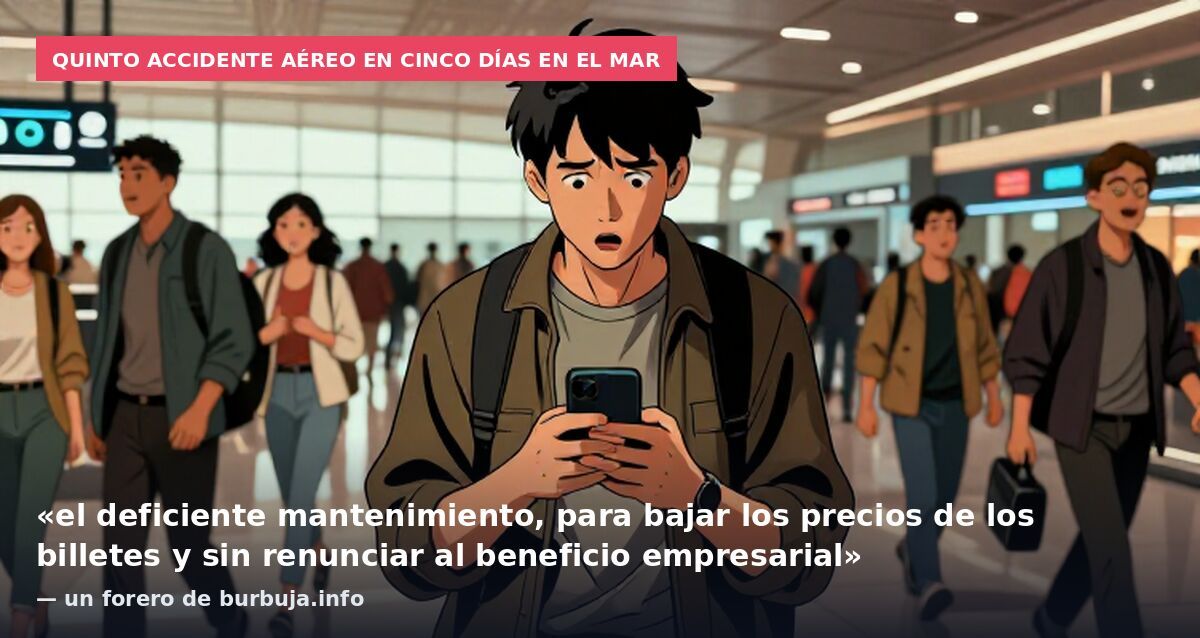 Quinto accidente aéreo en cinco días en el mar: «el deficiente mantenimiento, para bajar los precios de los billetes y sin renunciar al beneficio empresarial» — un forero de burbuja.info