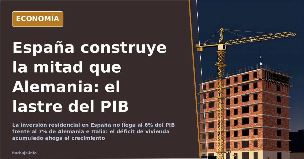 La burbuja era insostenible, lo de ahora ahoga la economía: por qué España necesita construir
