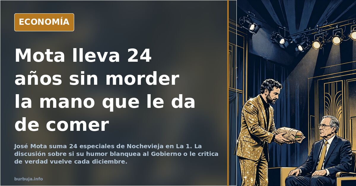Ilustración editorial de un escenario de televisión con un micrófono y una pantalla que muestra un rostro sonriente entre apl