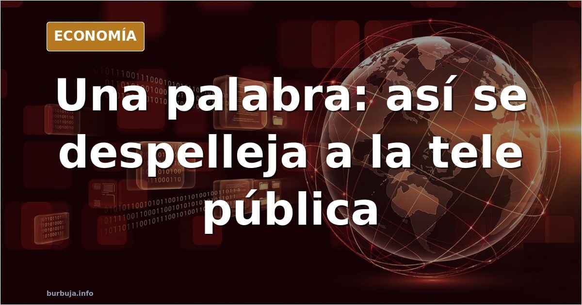 Ilustración editorial de un mando a distancia apuntando a una pantalla de televisión con palabras superpuestas sobre fondo az