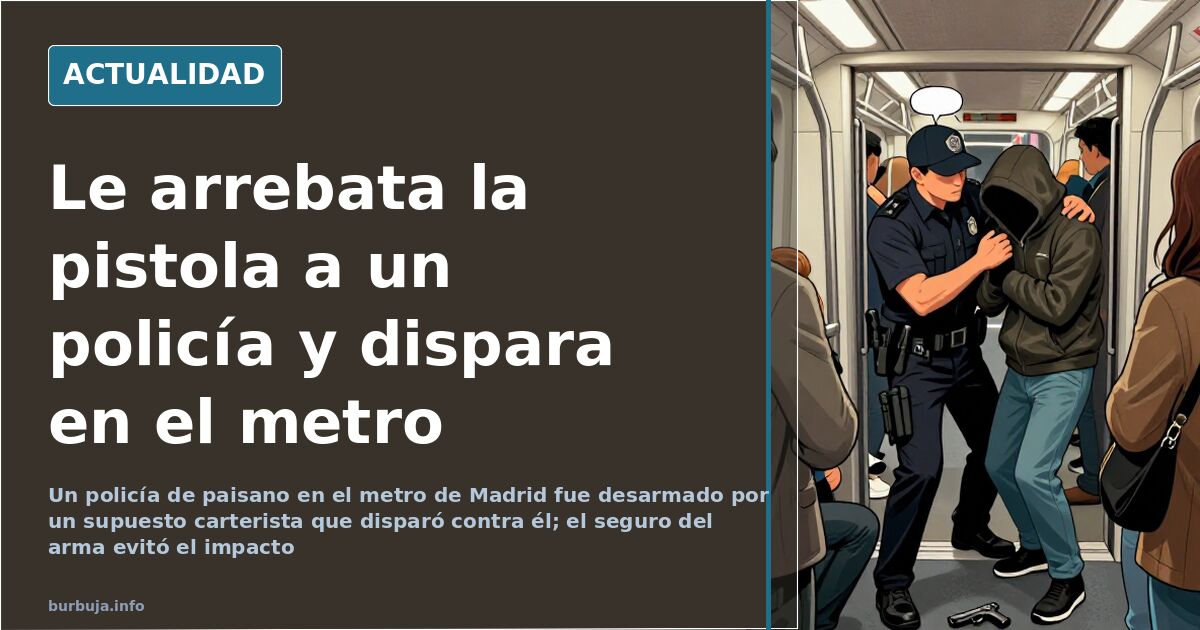 Arrebata la pistola a un policía en el metro de Madrid y dispara contra él