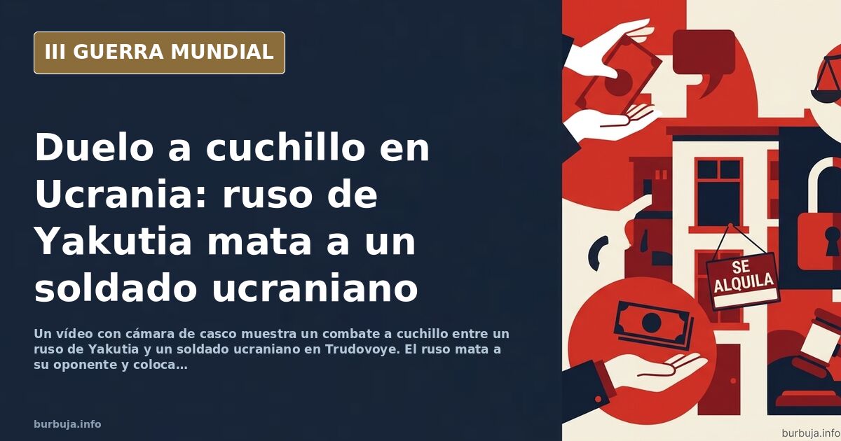 Silueta de dos soldados en combate cuerpo a cuerpo con cuchillo en un entorno urbano destruido, con humo al fondo