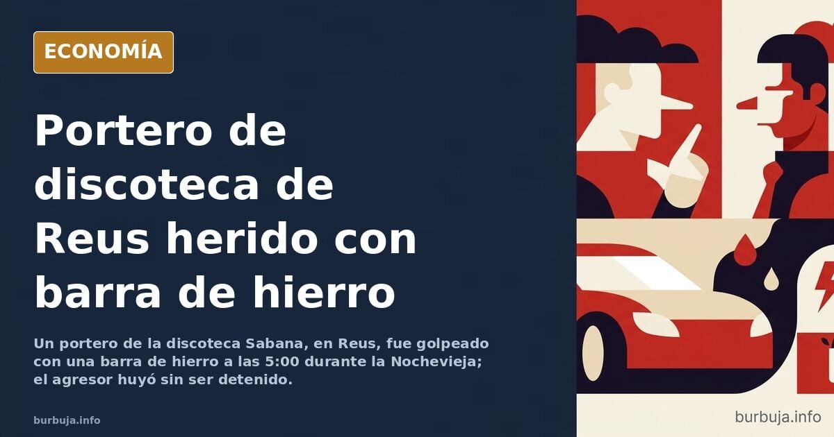 Un grupo de jóvenes jovenes abren la cabeza a un portero de discoteca con una barra de hierro por no dejarles entrar en una discoteca de reus