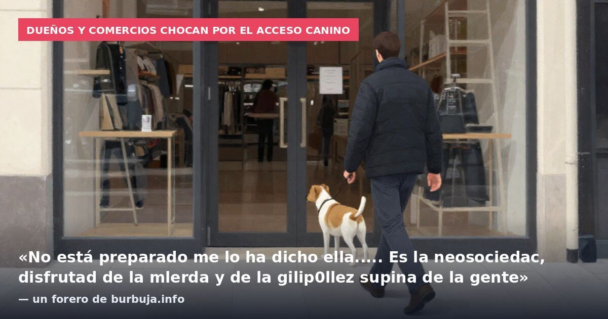 Dueños y comercios chocan por el acceso canino: «No está preparado me lo ha dicho ella..... Es la neosociedac, disfrutad de la mlerda y de la gilip0llez supina de la gente» — un forero de burbuja.info