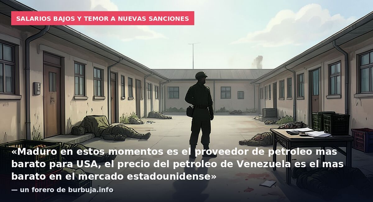 Salarios bajos y temor a nuevas sanciones: «Maduro en estos momentos es el proveedor de petroleo mas barato para USA, el precio del petroleo de Venezuela es el mas barato en el mercado estadounidense» — un forero de burbuja.info