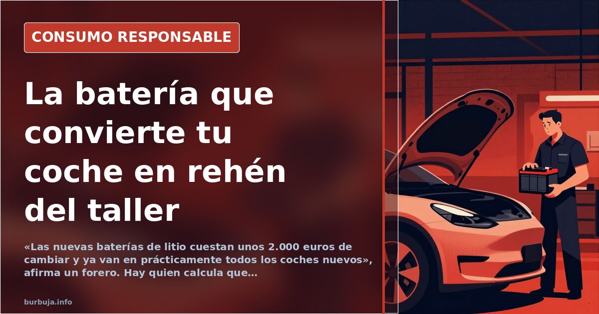 Baterías de litio de 2.000 euros: el mantenimiento que dispara el coche nuevo