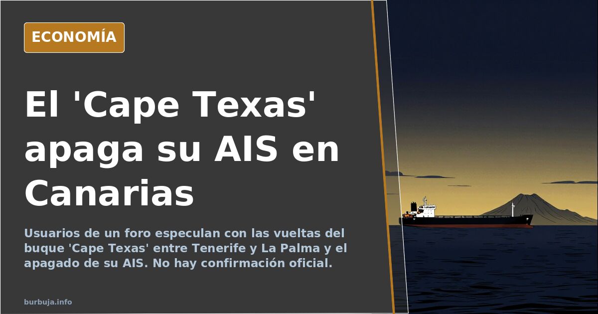 Buque logístico militar 'Cape Texas' navegando en aguas de Canarias con estela circular