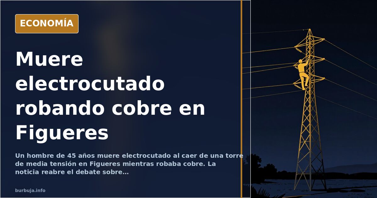 Muere electrocutado un ladrón de cobre en una torre en Figueres