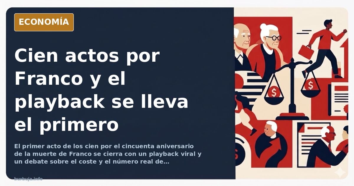 Cien actos por Franco: el primer concierto acaba en playback