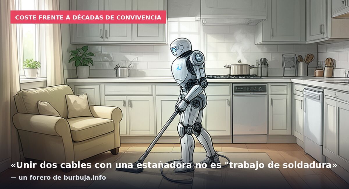 Coste frente a décadas de convivencia: «Unir dos cables con una estañadora no es "trabajo de soldadura» — un forero de burbuja.info