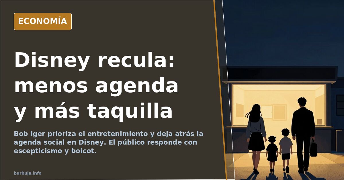 Disney suaviza su agenda social para recuperar audiencia
