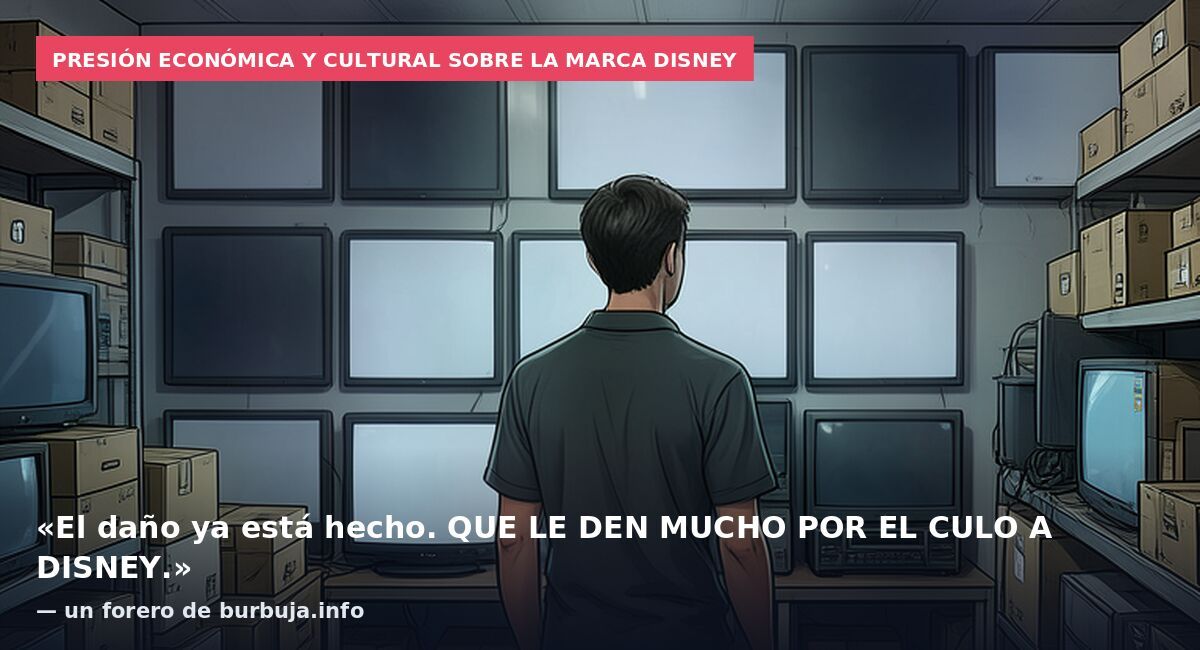 Presión económica y cultural sobre la marca Disney: «El daño ya está hecho. QUE LE DEN MUCHO POR EL CULO A DISNEY.» — un forero de burbuja.info