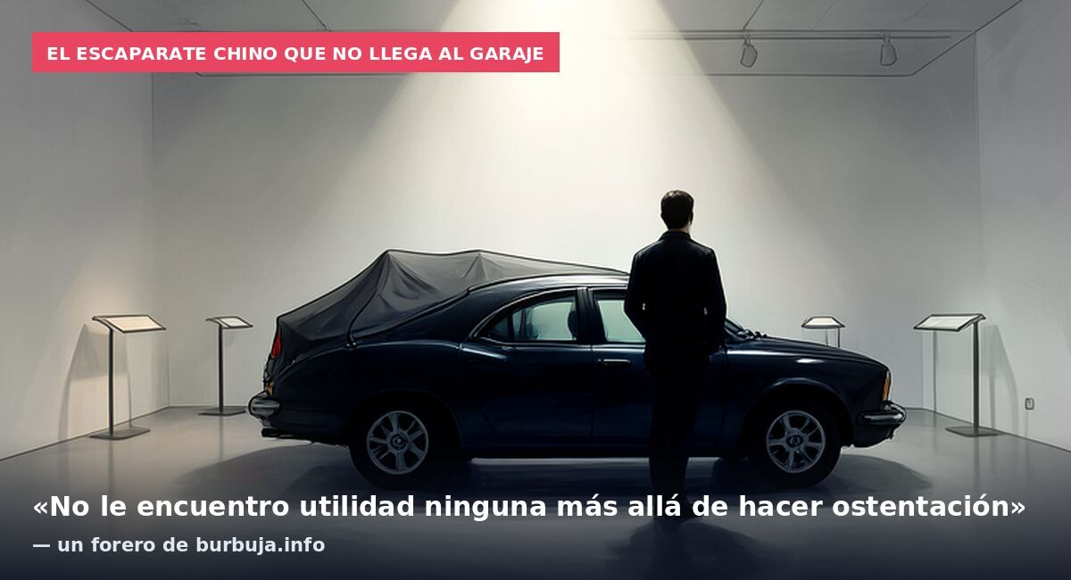 El escaparate chino que no llega al garaje: «No le encuentro utilidad ninguna más allá de hacer ostentación» — un forero de burbuja.info