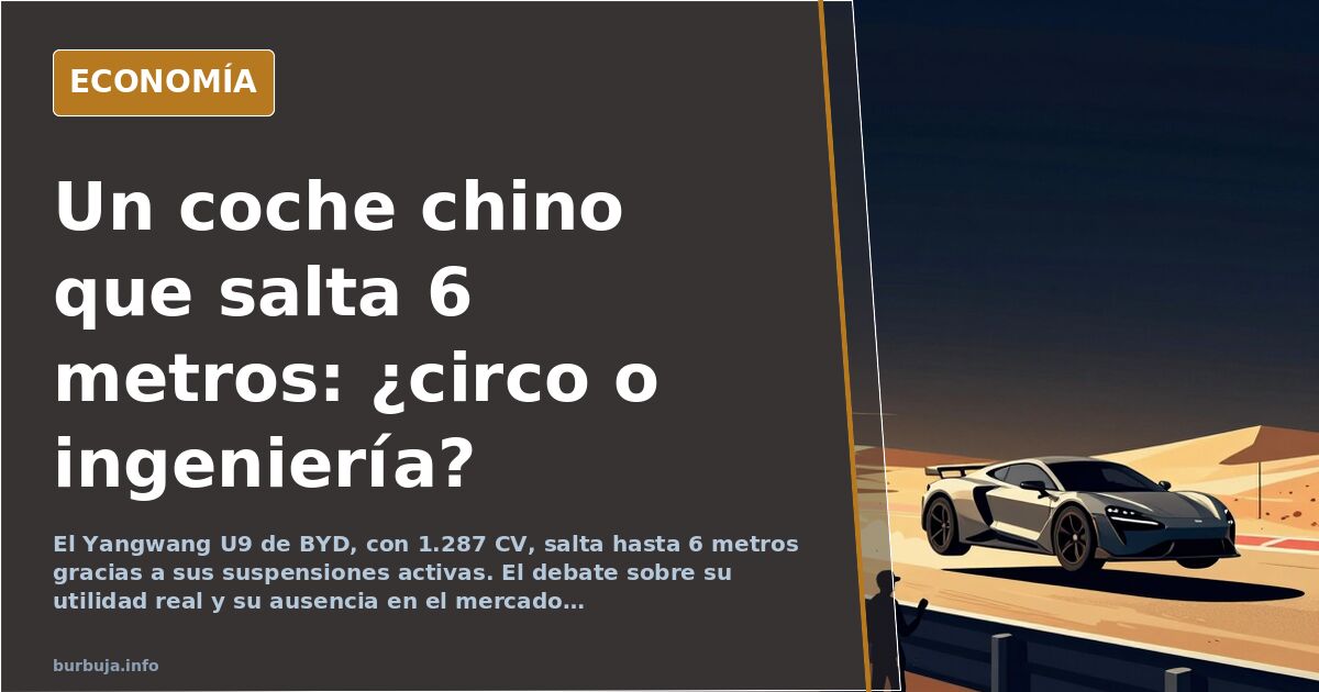 El Yangwang U9 de BYD salta 6 metros y reabre el pulso tecnológico con Europa
