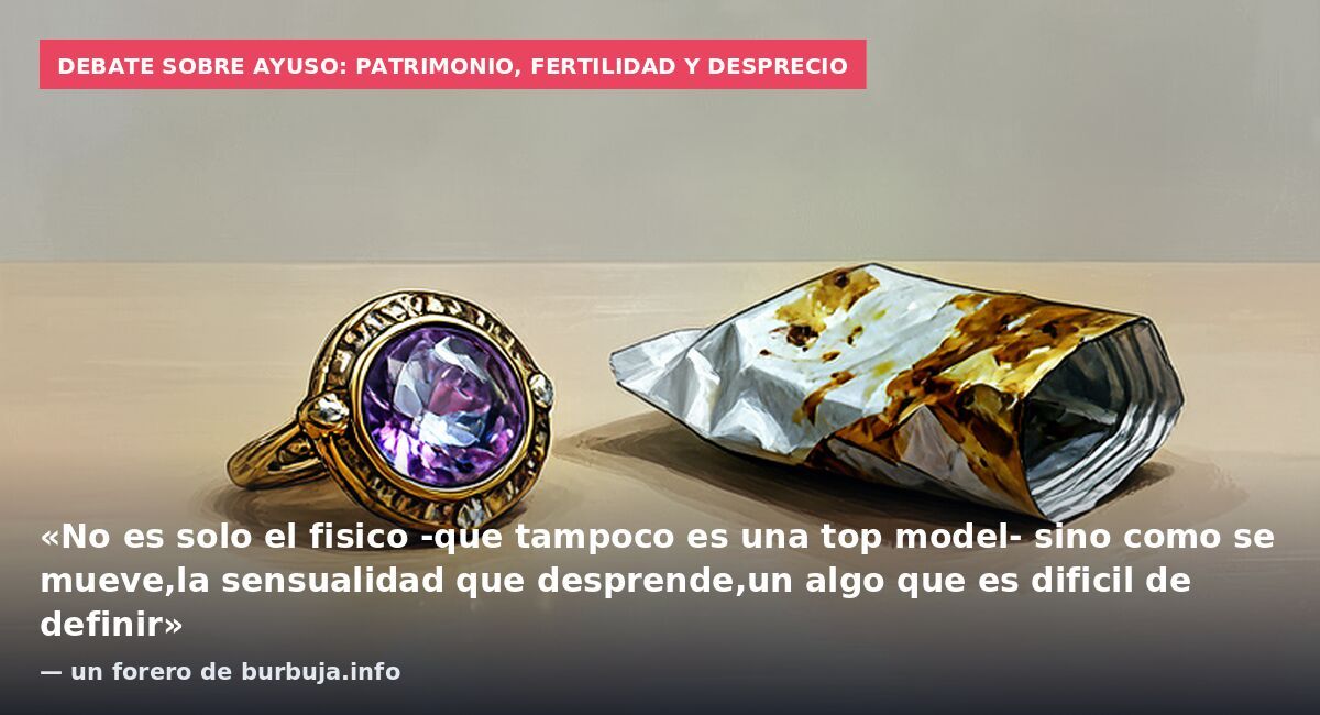 Debate sobre Ayuso: patrimonio, fertilidad y desprecio: «No es solo el fisico -que tampoco es una top model- sino como se mueve,la sensualidad que desprende,un algo que es dificil de definir» — un forero de burbuja.info