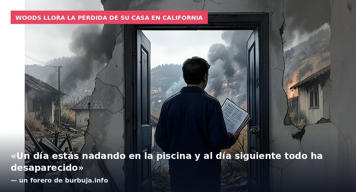 Woods llora la pérdida de su casa en California: «Un día estás nadando en la piscina y al día siguiente todo ha desaparecido» — un forero de burbuja.info
