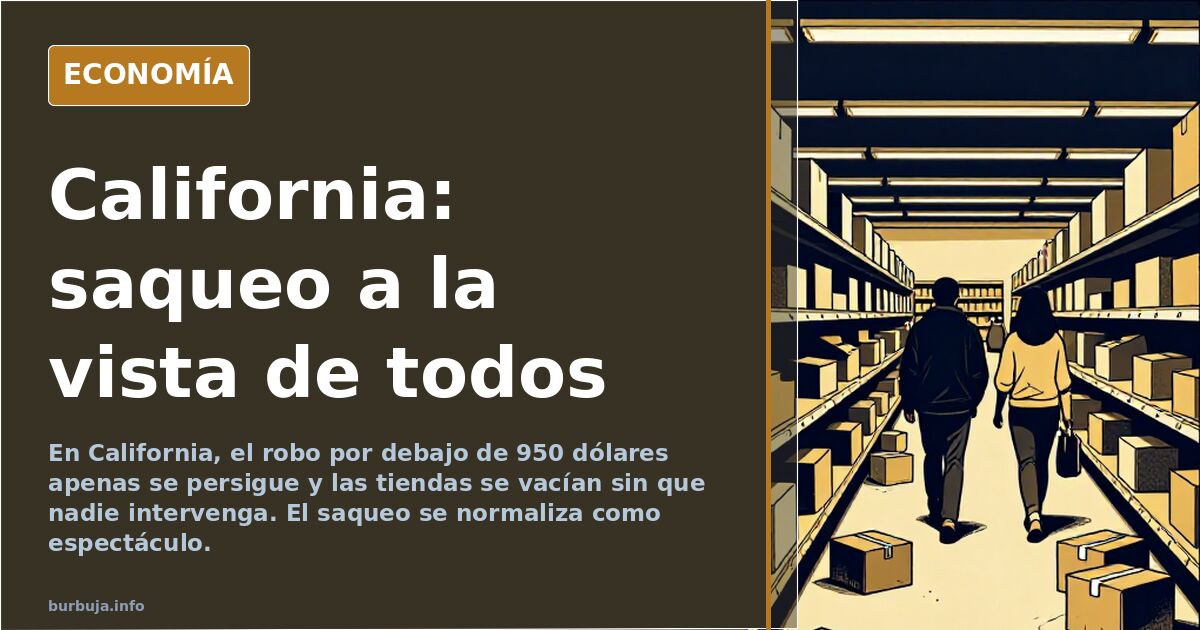 California: el saqueo de tiendas como espectáculo social