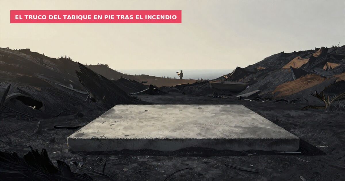 El truco del tabique en pie tras el incendio