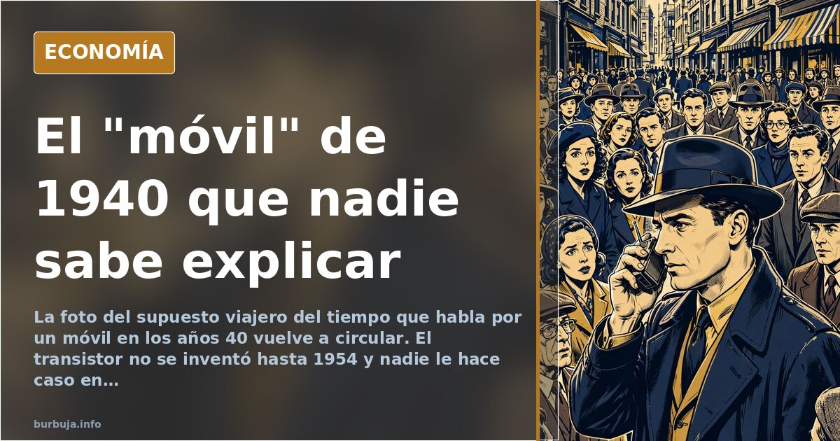 La foto del supuesto "viajero del tiempo" que no cuadra ni en 1940
