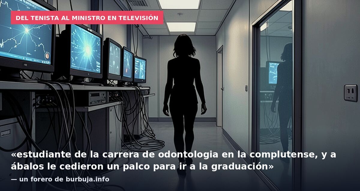 Del tenista al ministro en televisión: «estudiante de la carrera de odontologia en la complutense, y a ábalos le cedieron un palco para ir a la graduación» — un forero de burbuja.info