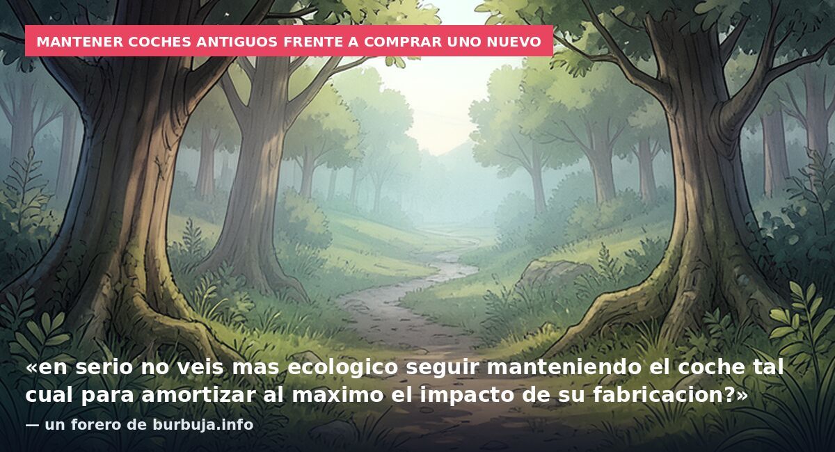 Mantener coches antiguos frente a comprar uno nuevo: «en serio no veis mas ecologico seguir manteniendo el coche tal cual para amortizar al maximo el impacto de su fabricacion?» — un forero de burbuja.info