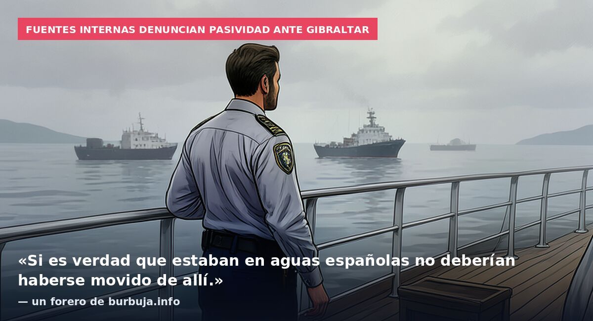 Fuentes internas denuncian pasividad ante Gibraltar: «Si es verdad que estaban en aguas españolas no deberían haberse movido de allí.» — un forero de burbuja.info