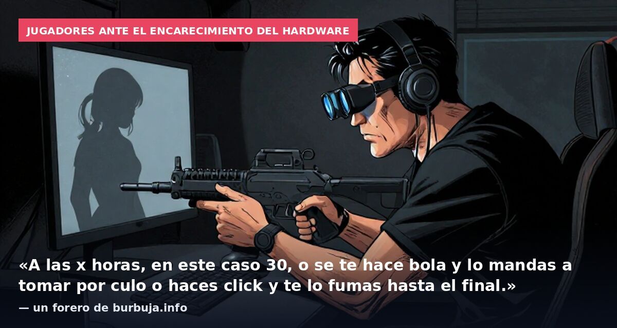 Jugadores ante el encarecimiento del hardware: «A las x horas, en este caso 30, o se te hace bola y lo mandas a tomar por culo o haces click y te lo fumas hasta el final.» — un forero de burbuja.info