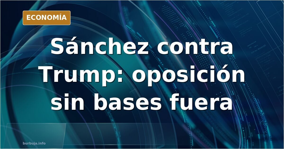Ilustración editorial de Sánchez frente a Trump como oposición internacional antes de la toma de posesión