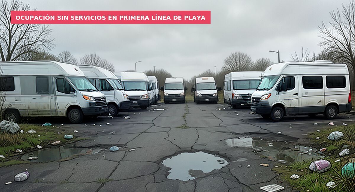 Ocupación sin servicios en primera línea de playa