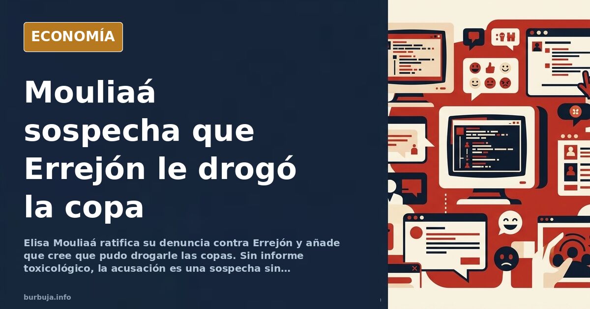 Ilustración editorial de una copa sobre una mesa de juzgado con un expediente judicial abierto y una balanza de la justicia a