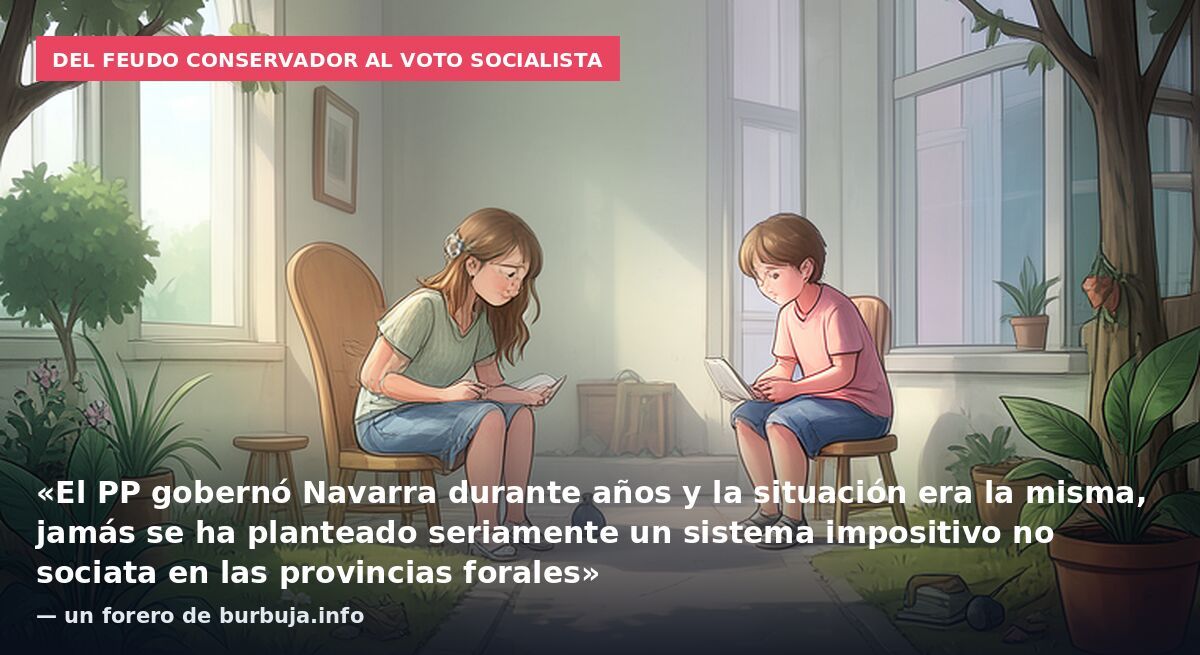 Del feudo conservador al voto socialista: «El PP gobernó Navarra durante años y la situación era la misma, jamás se ha planteado seriamente un sistema impositivo no sociata en las provincias forales» — un forero de burbuja.info